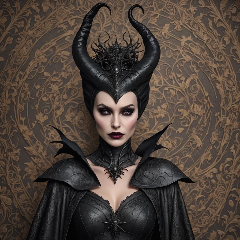 Maleficent Halloween Queen in Dark Fantasy Style