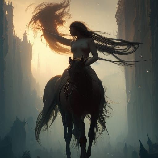 Centaur in Dark Fantasy Art Style