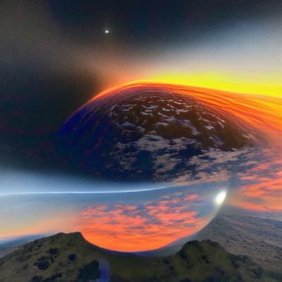 Sunrise over the planet