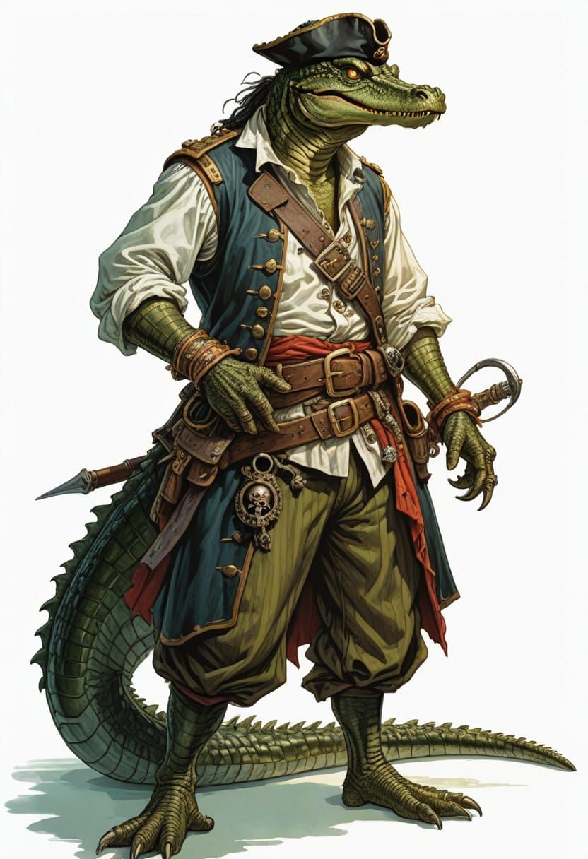 Pirate Alligator Hero of the 18th Century