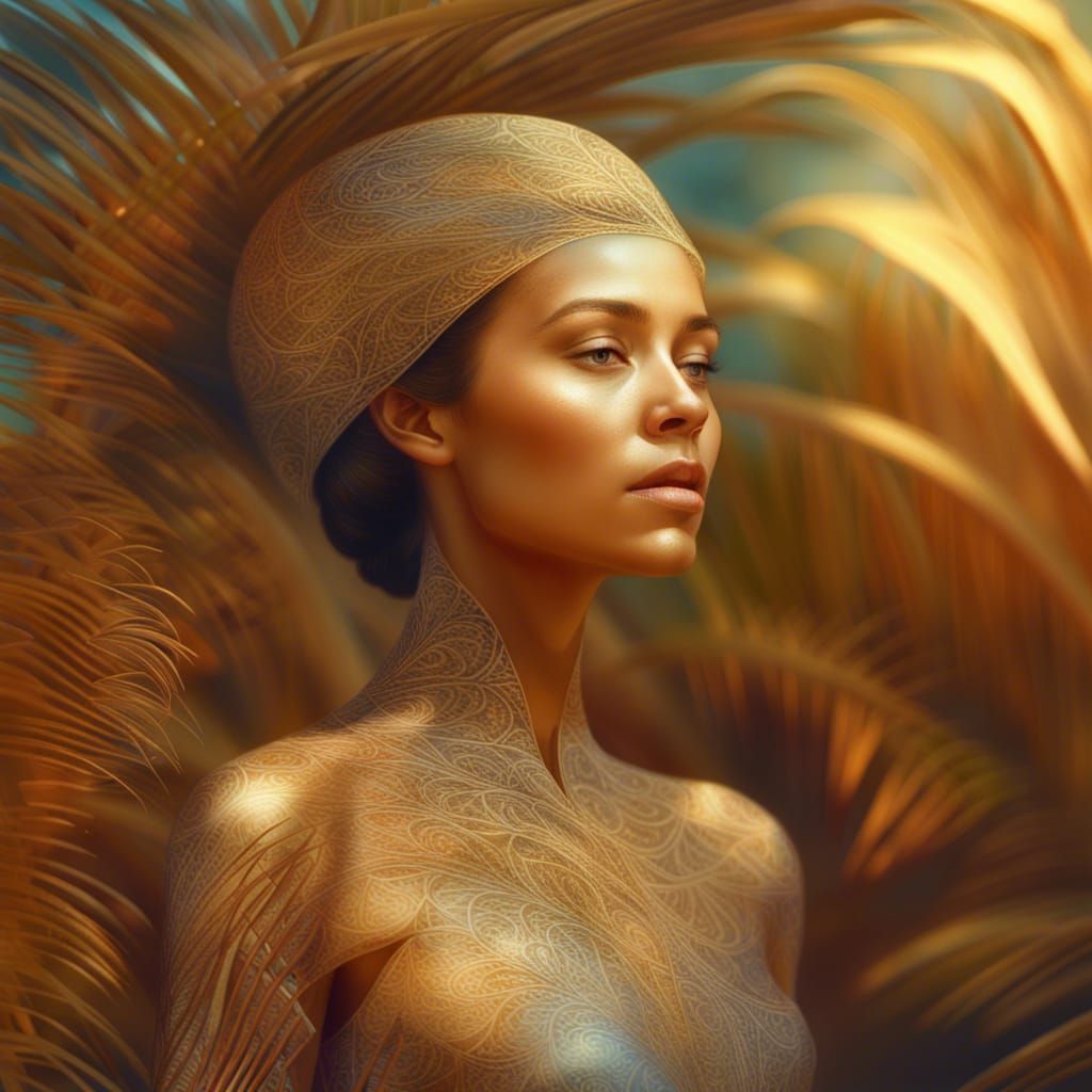 Exotic Beauty in Fractal Desert Garden