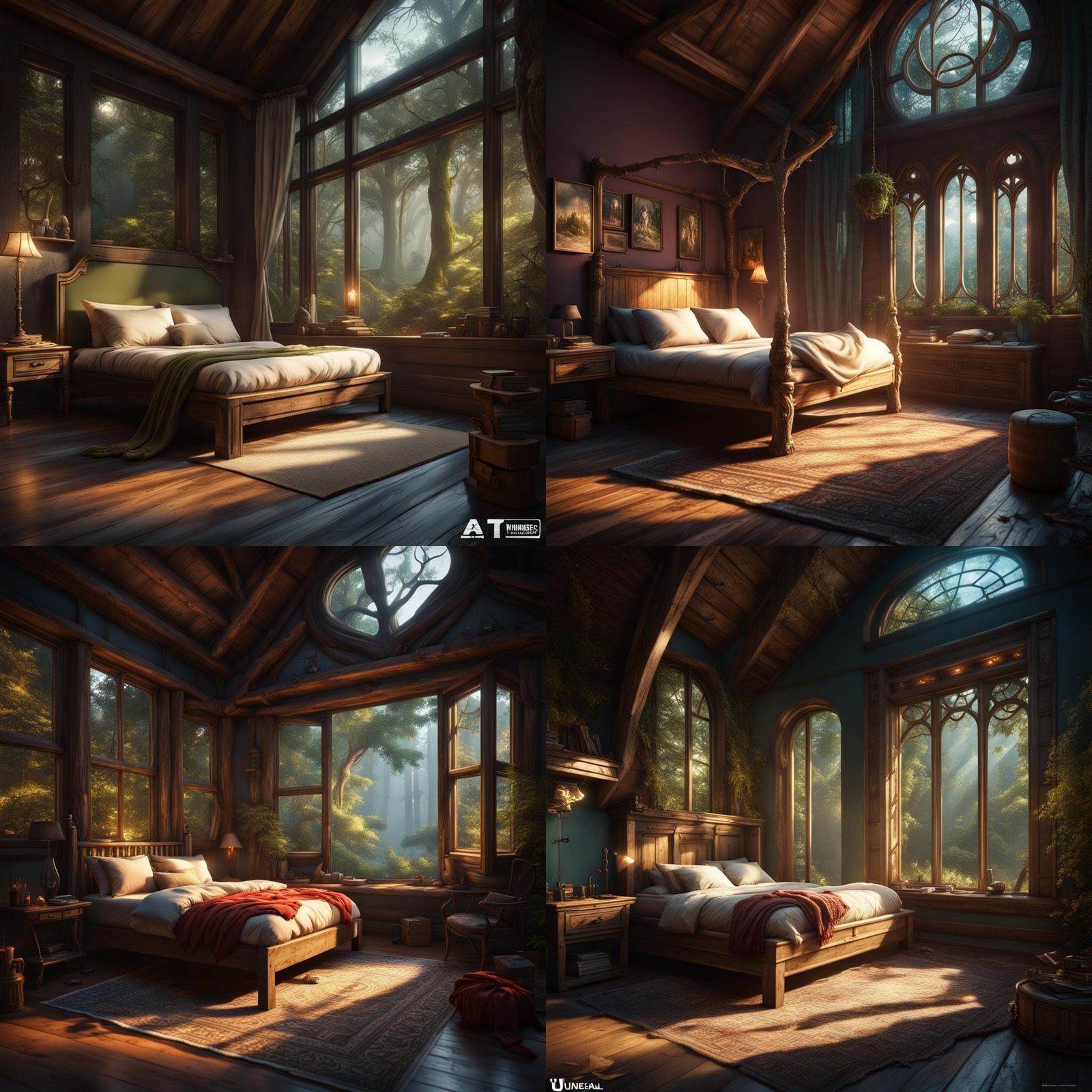Window View: Forest Escape in Detailed Matte Painting