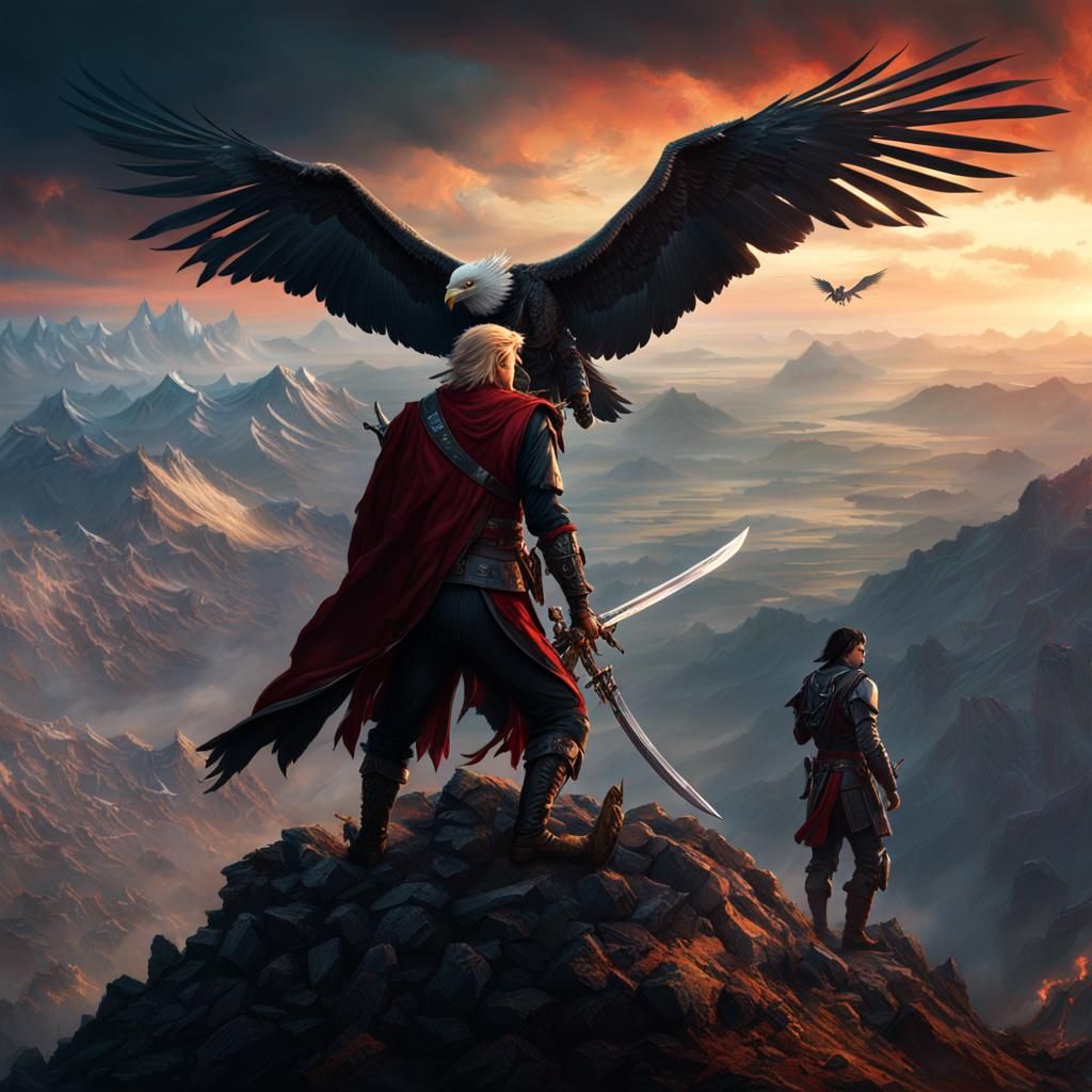 Pirate Vampire vs Ninja Cyborg Duel: Dark Fantasy Art