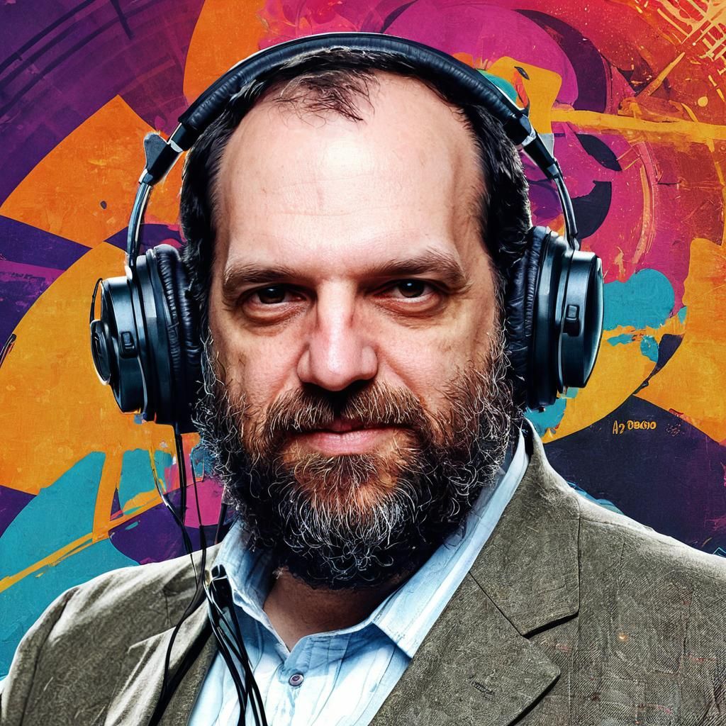 Radio Broadcaster Portrait in Hyperdetailed Digital Art