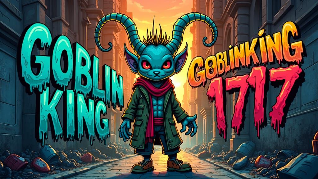 Goblin King Graffiti Art in Cartoon Style