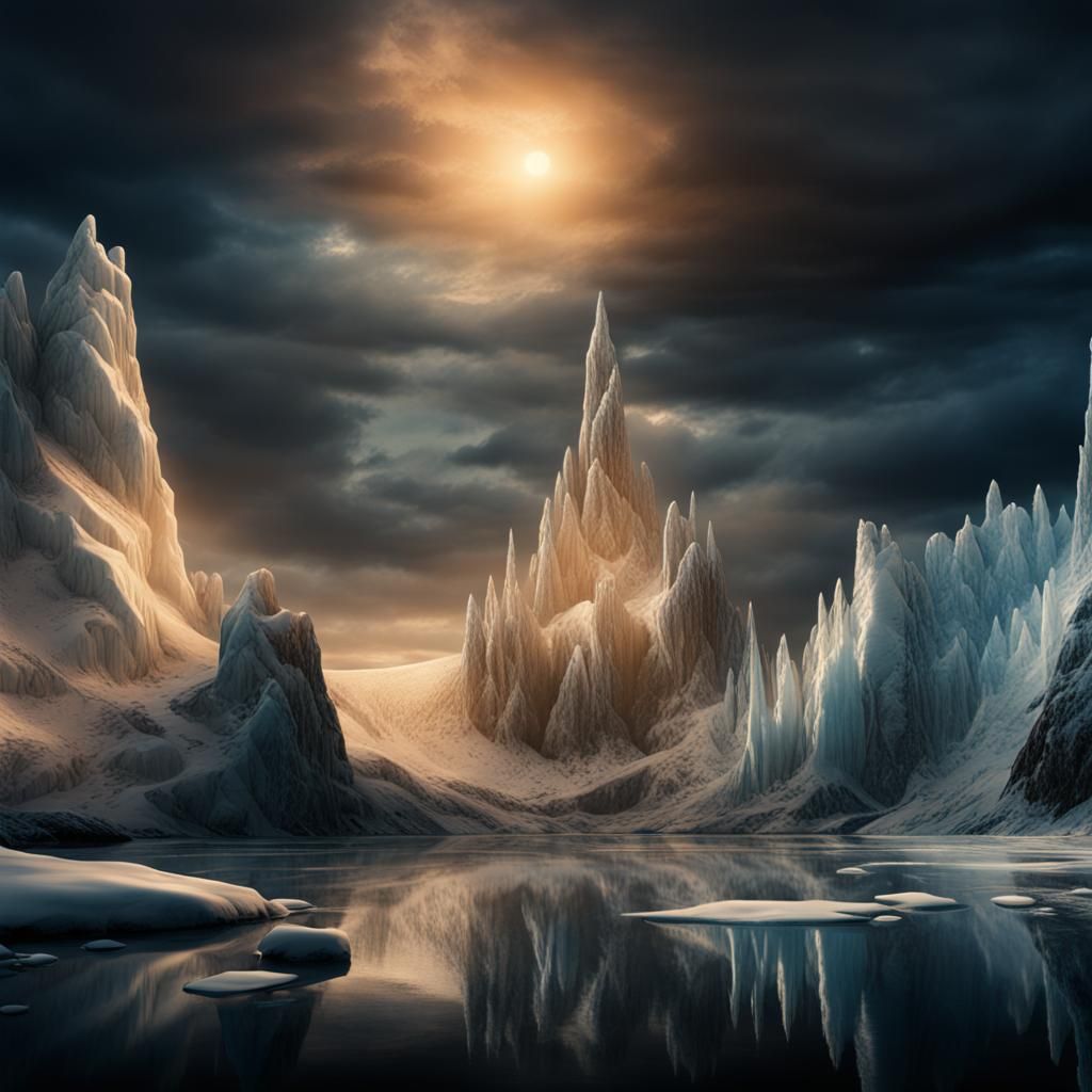 Epic Frozen Landscape Featuring Old Man Winter