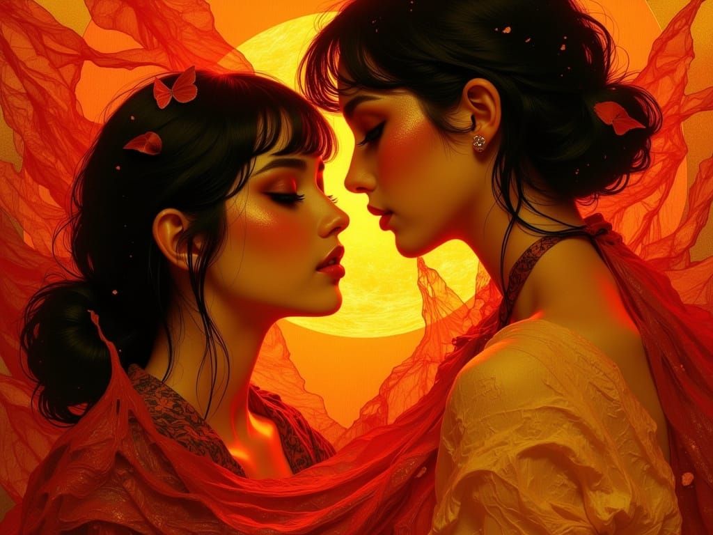 Tender Moment in Golden Light