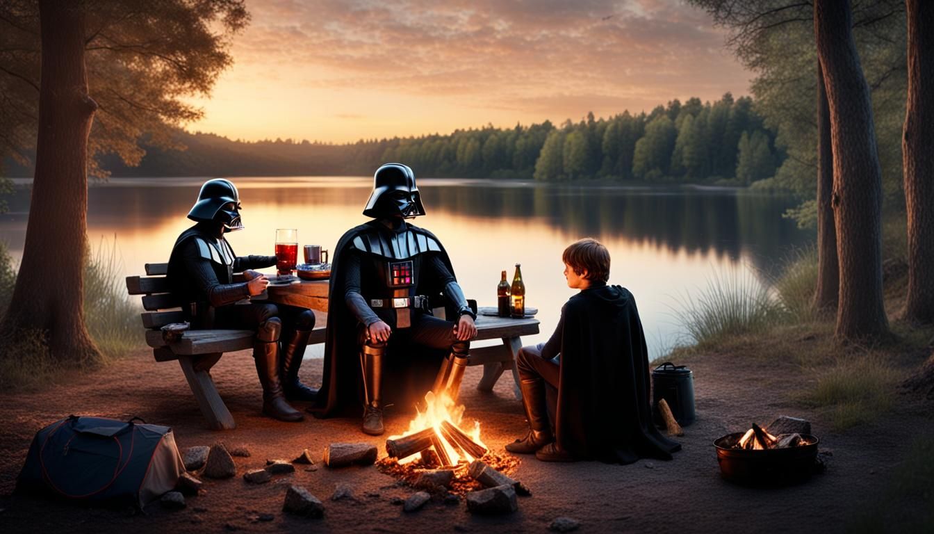 Darth Vader and Luke Camping: Cinematic 3D Film