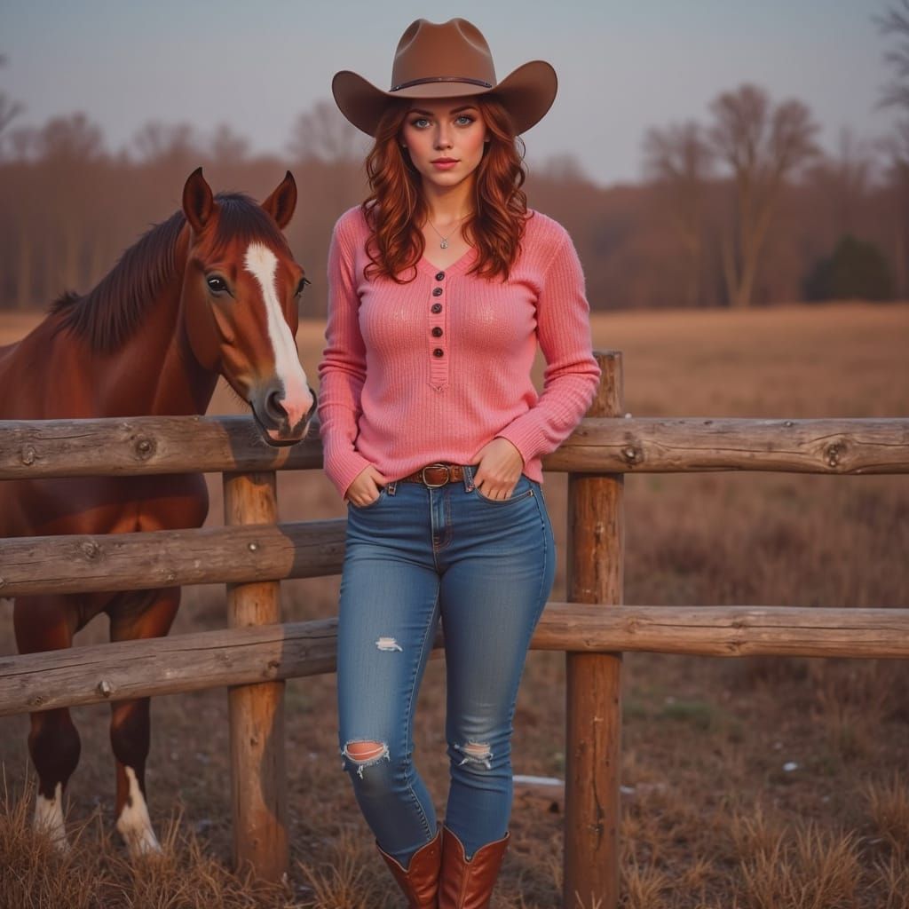 2026 Calendar Cover: Woman in Cowboy Boots by Wooden Fence