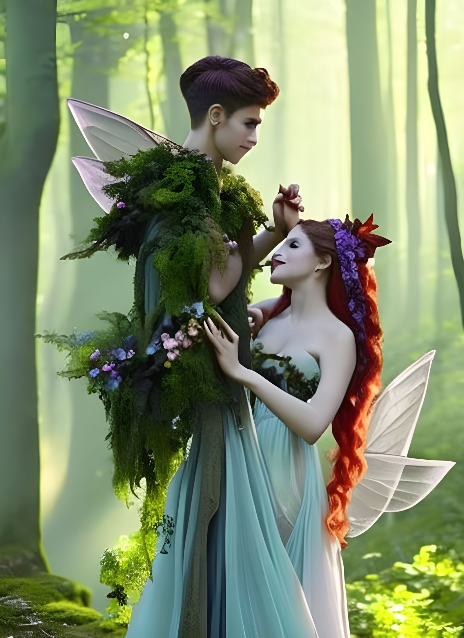 Fairies Dancing in a Magical Forest