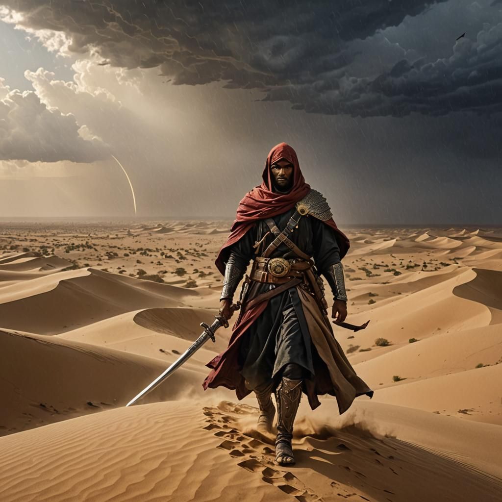 Saracen Warrior in Desert Storm