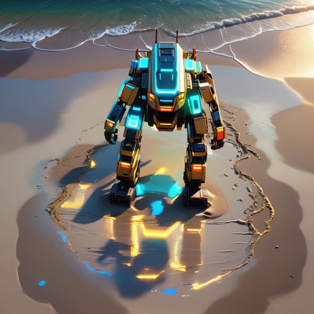 Futuristic Traktor Hologram Seeks the Horizon