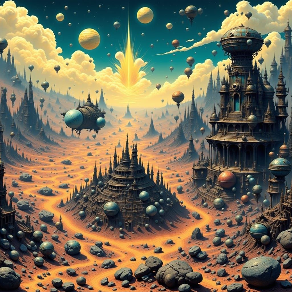 Abstract Portrait with Textural Brushstrokes