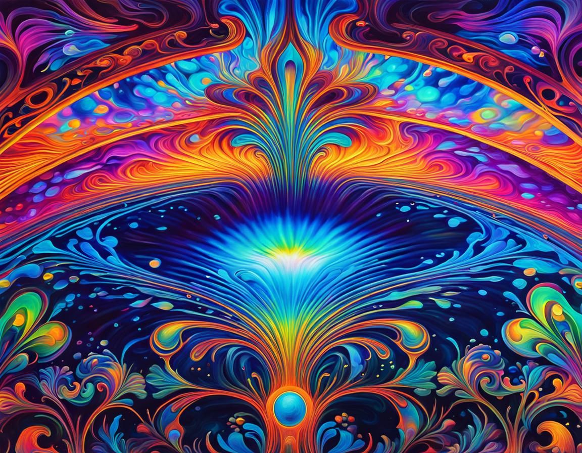 Psychedelic Liquid Light Show in Art Nouveau Style