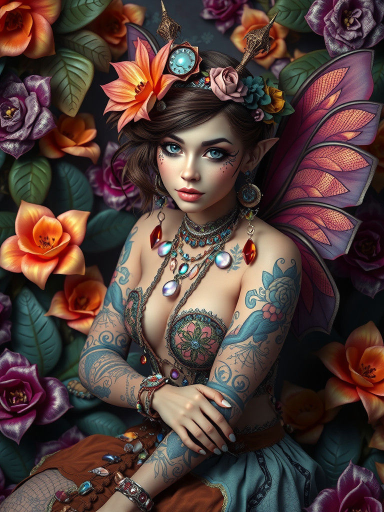 Pixie Pirate Siren in Baroque Fairycore Style