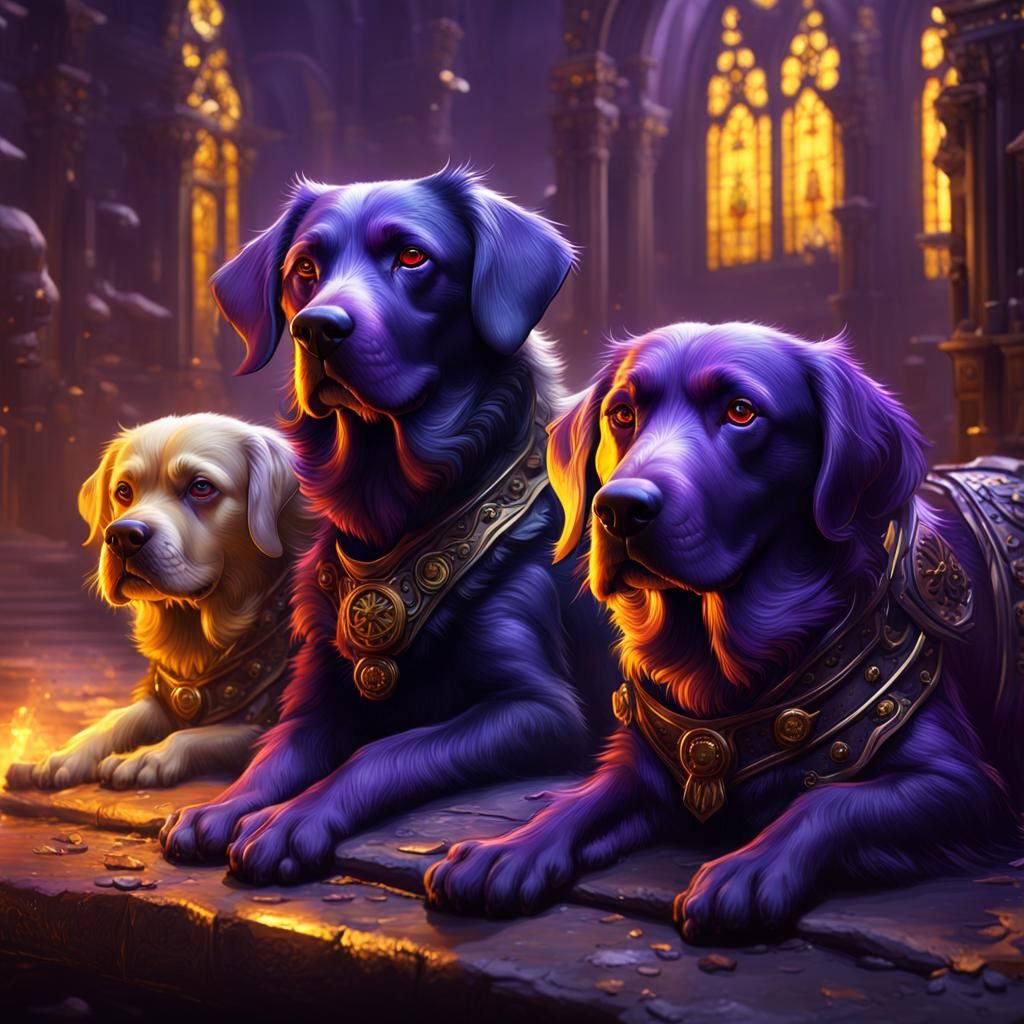 Three-Headed Dog: Dark Fantasy Concept Art