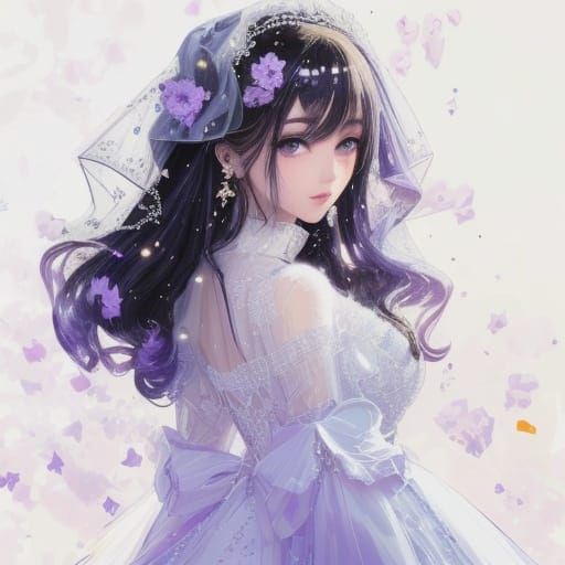 Ethereal Cosmic Goddess in Digital Glitch Art