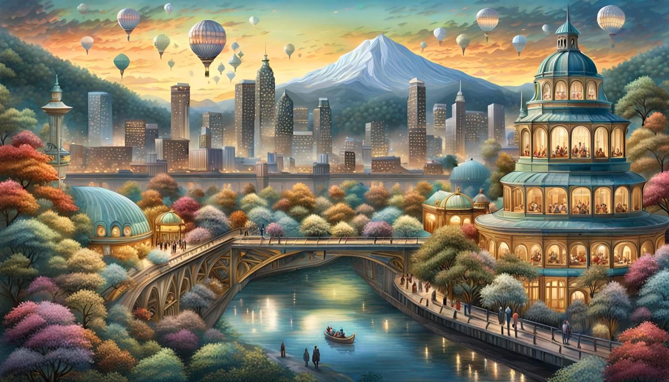 Elegant Mountain Vista in Harper's Bazaar Style