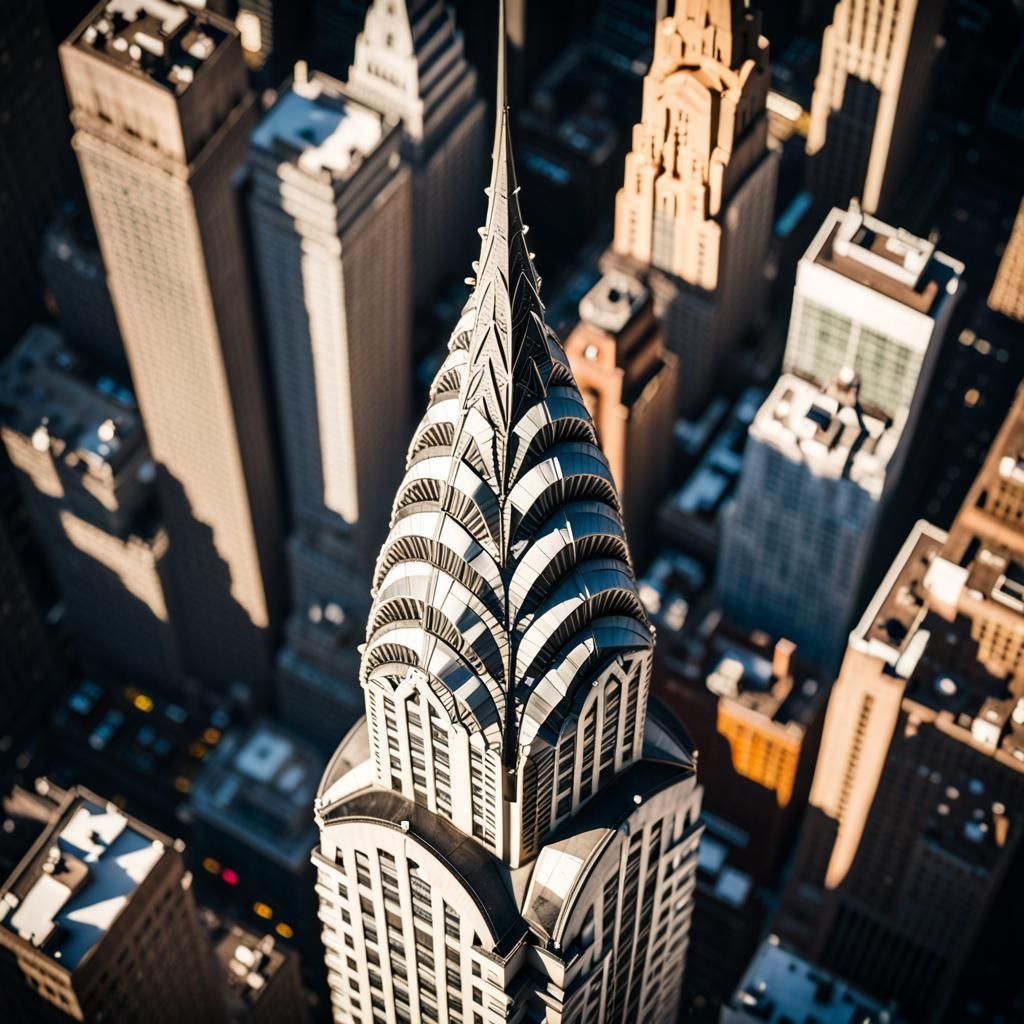 Chrysler Building Overhead View, Professional Photography