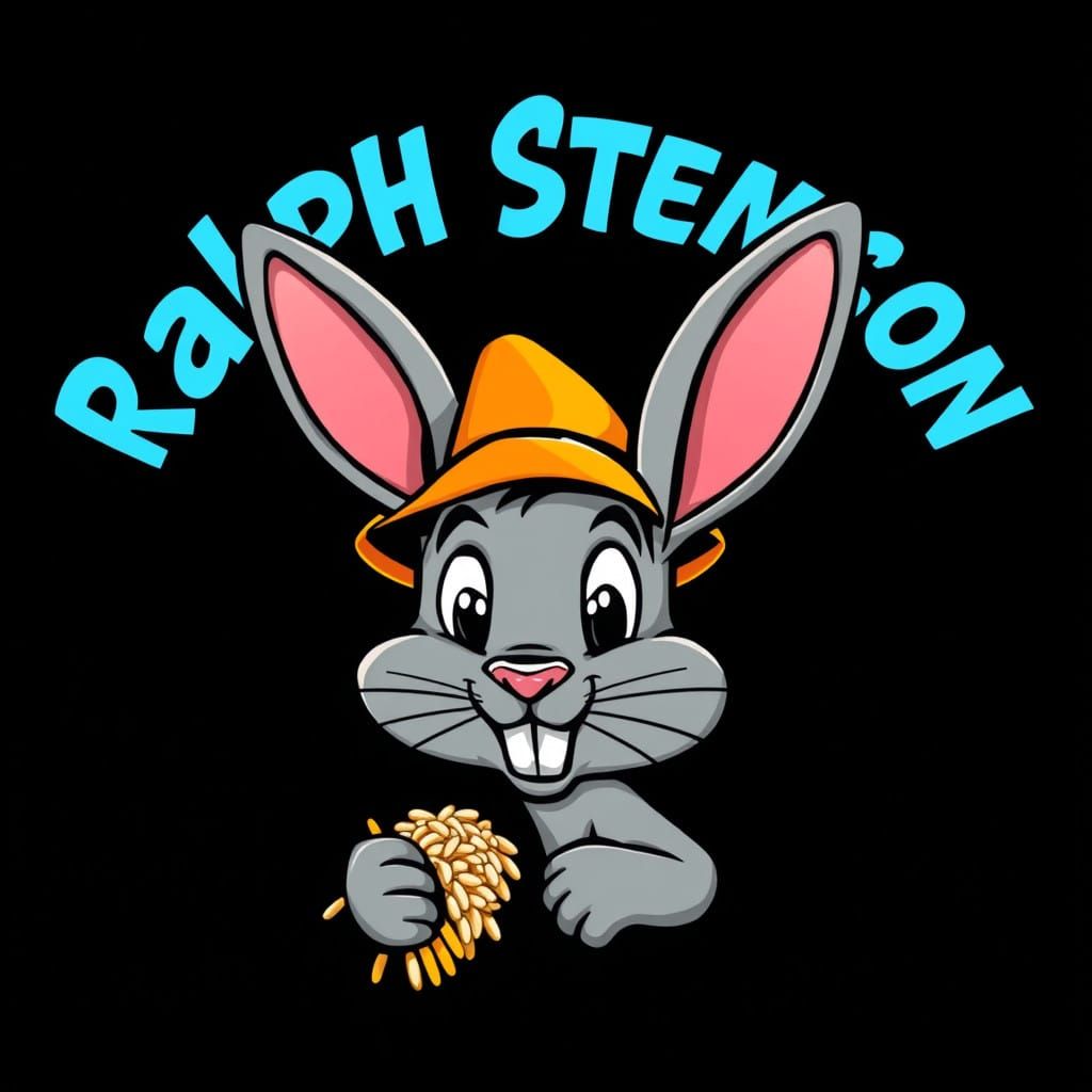 Detective Rabbit in Comic Sans Style Logo
