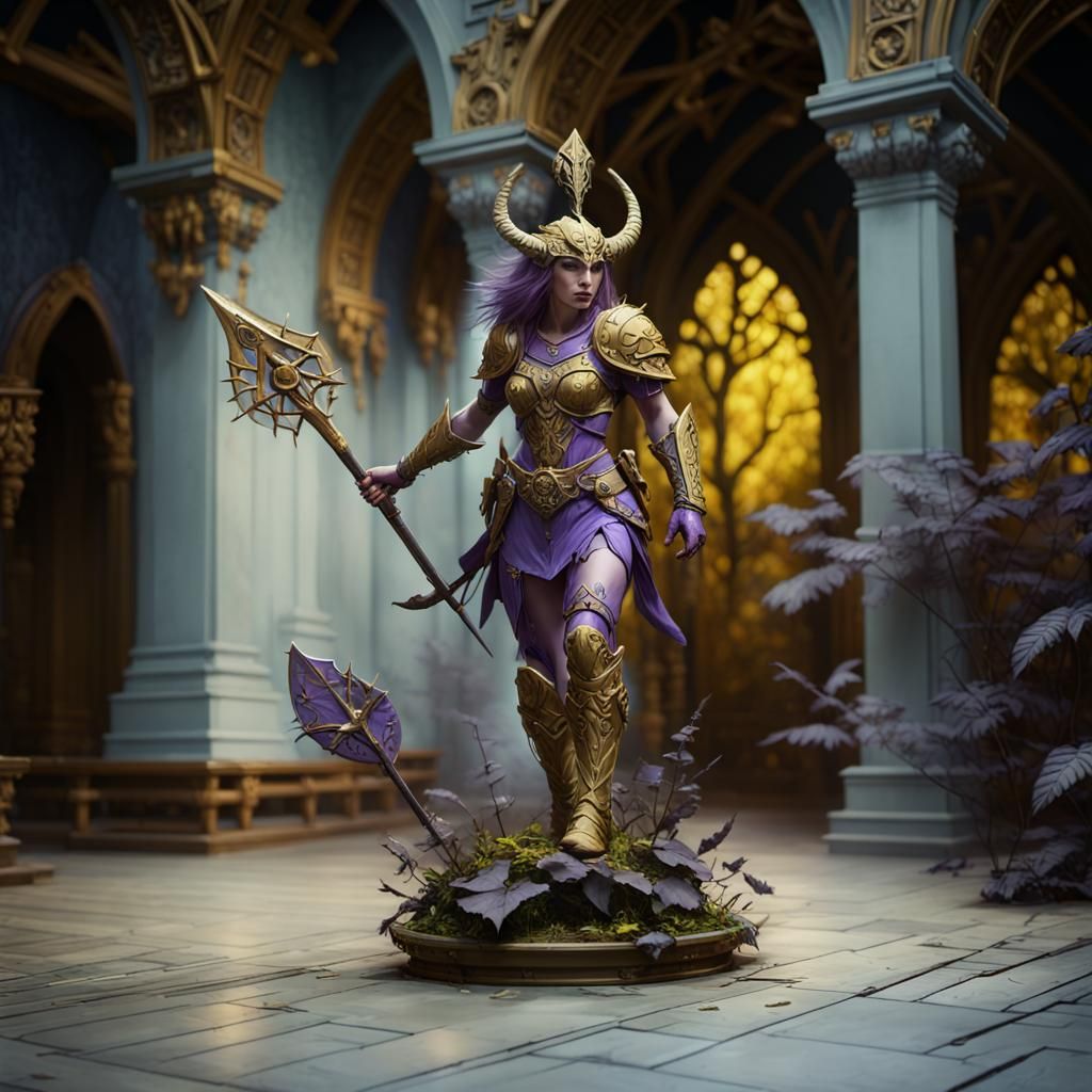 Forest Warrior in Dark Fantasy Concept Art