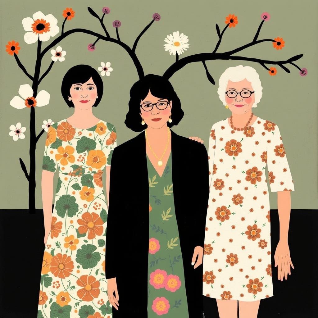 Colorful Modern Illustration in Mixed Media Style