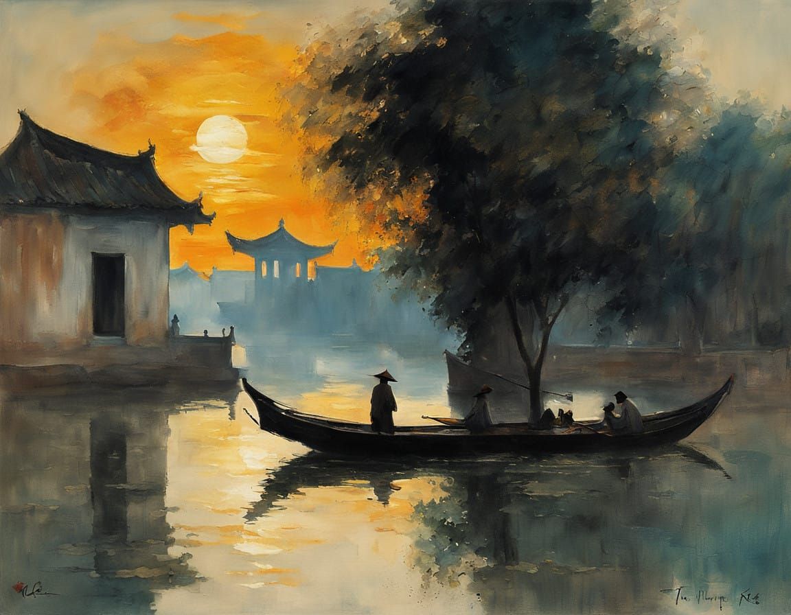 Surreal Hoi An Pagoda by Golden Rivers in Sepia Tones