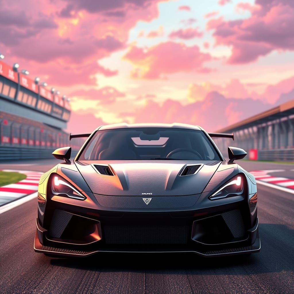 Sleek Carbon Fiber Hot Hatchback Car with Luxurious Design a...