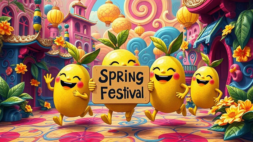 Vibrant Spring Festival with Melting Lemon Hybrids
