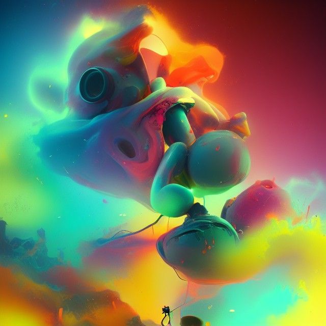 Colorful Toxic Energy Digital Illustration