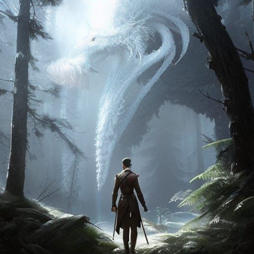 White Tree Creature in D&D Style Portrait