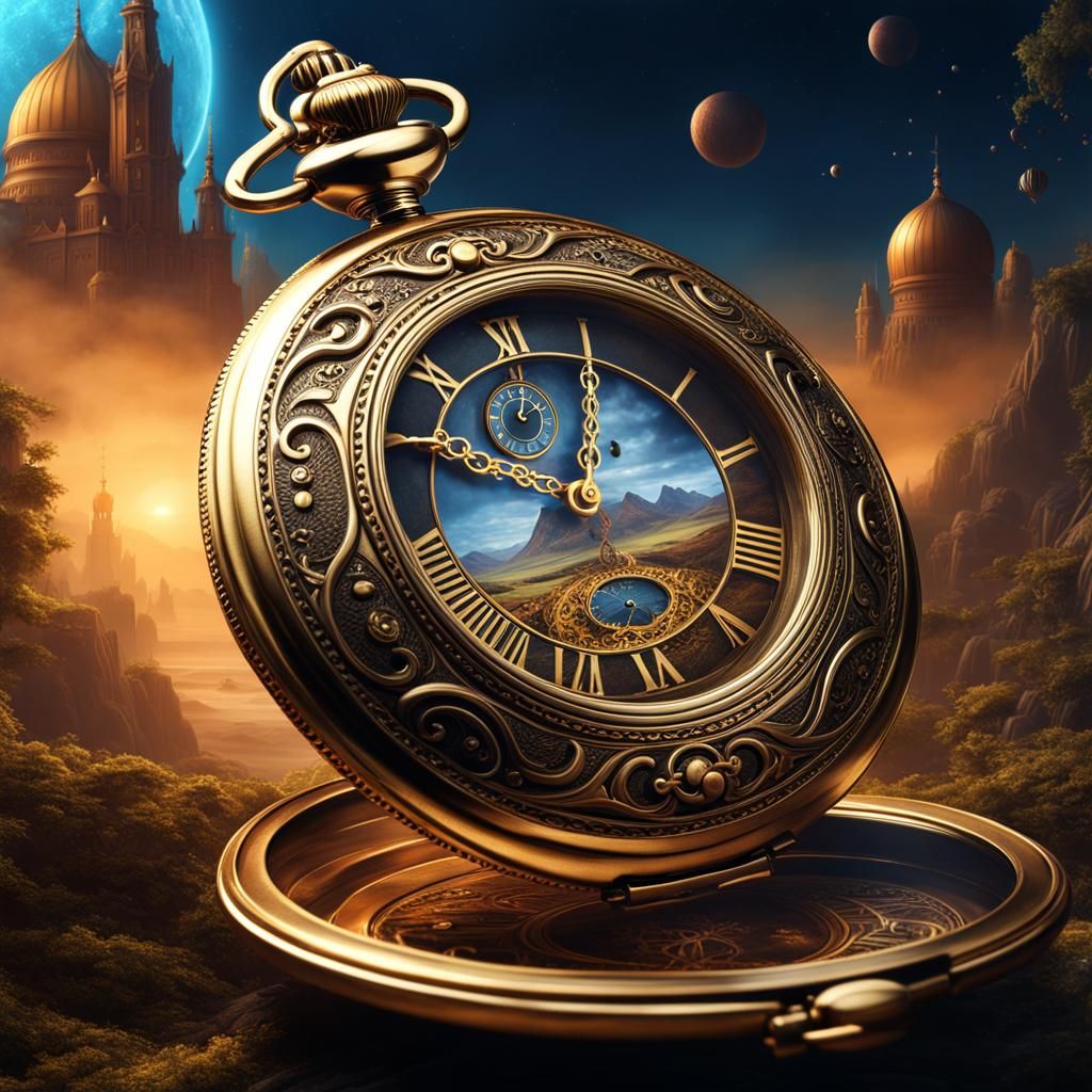 Pocket Watch Reveals Surreal Time-Bending World