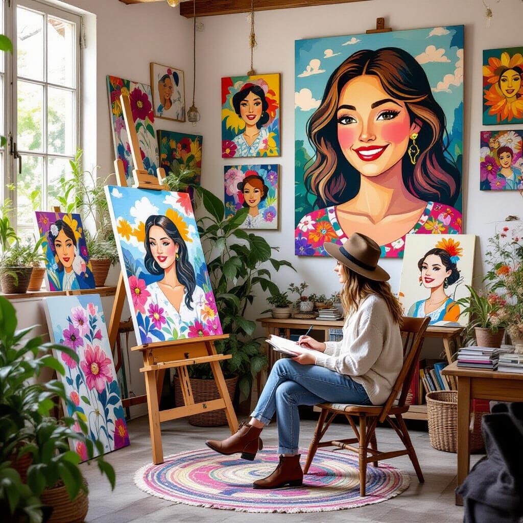 Whimsical Artist's Open Studio in Lush Garden