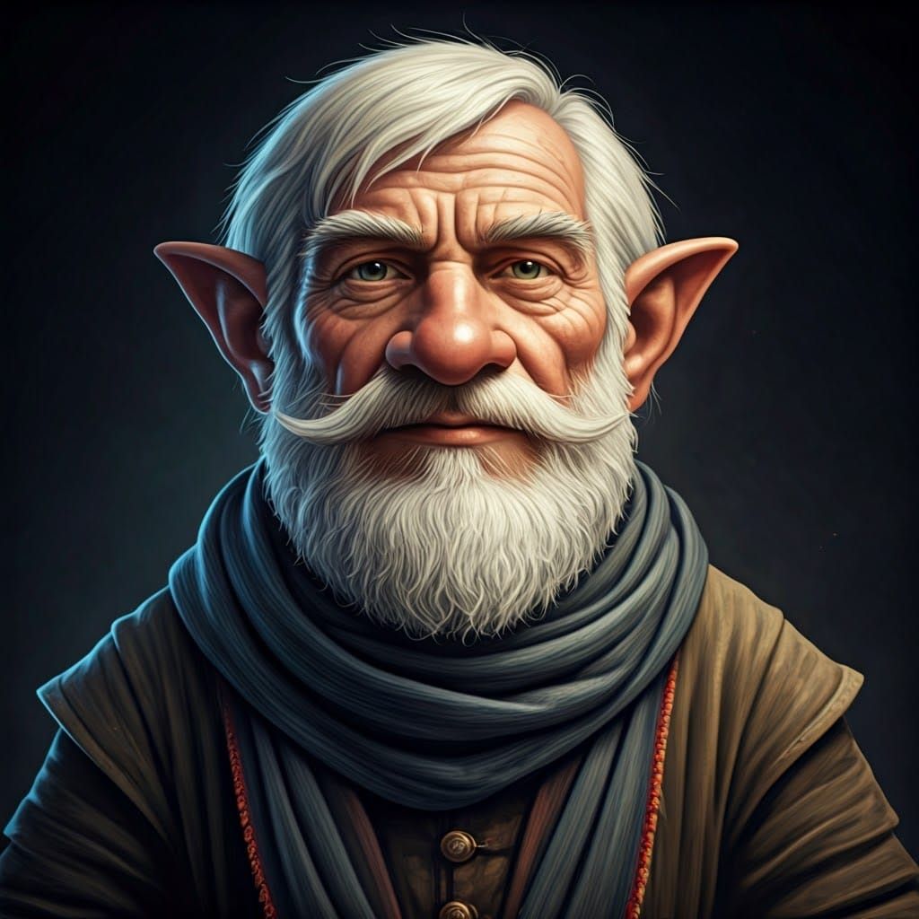 Eccentric Gnome Wizard in Triadic Colors