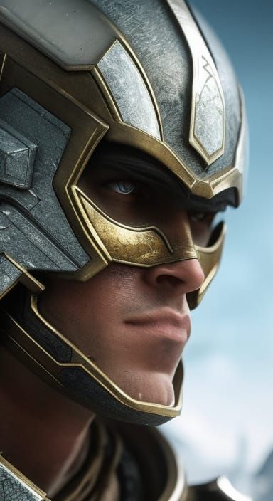 Tribal Warrior in White Armor: Hyperrealistic Concept Art