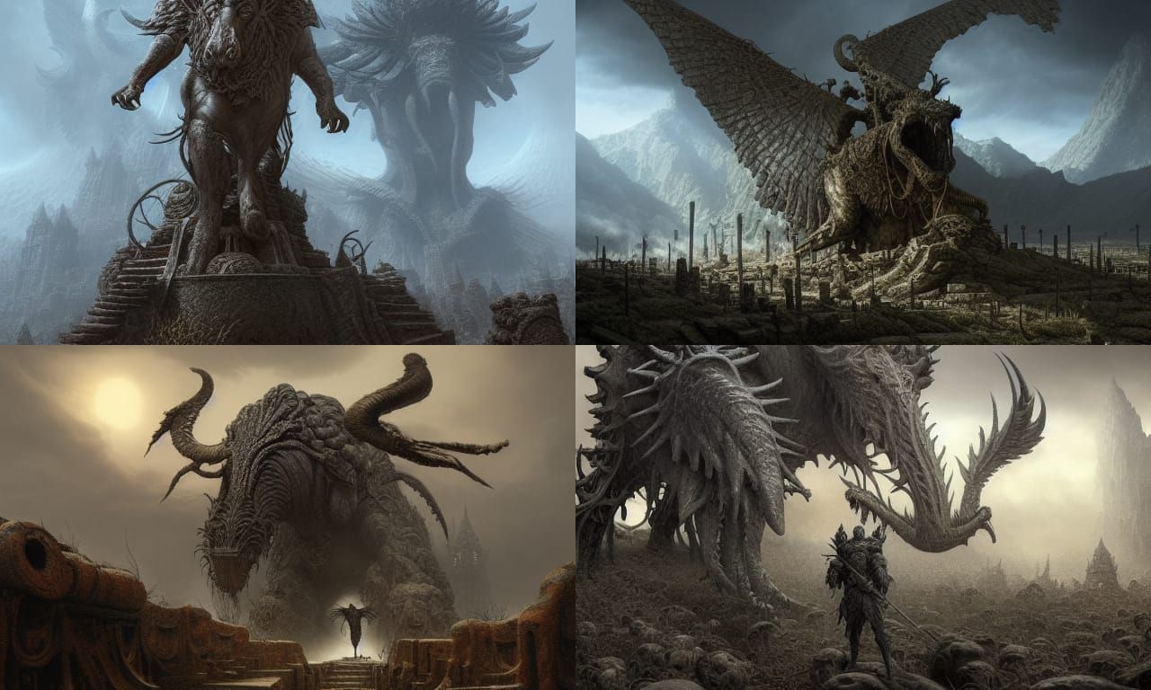 Goddess of Animals in Hyperdetailed Matte Painting