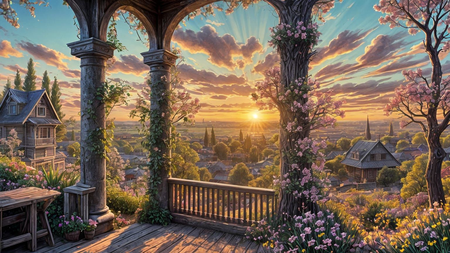 Spectacular Spring Sunrise in Bold Colors