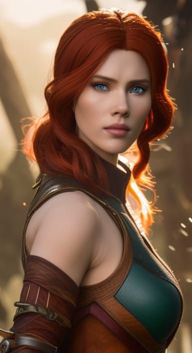 Hyperrealistic Triss Portrait in Witcher Style
