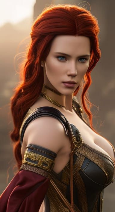 Scarlett Johansson as Triss Merigold in Witcher Style