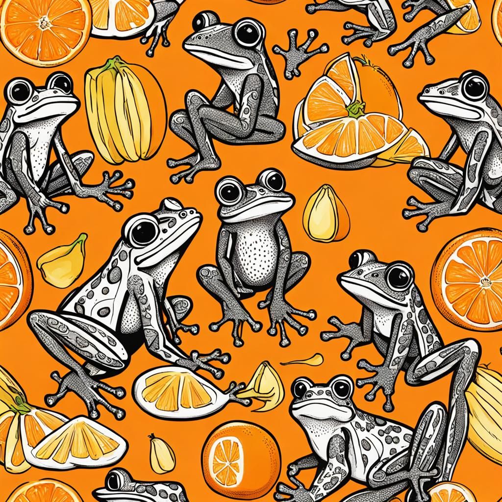 Orange Banana and Orange Frog