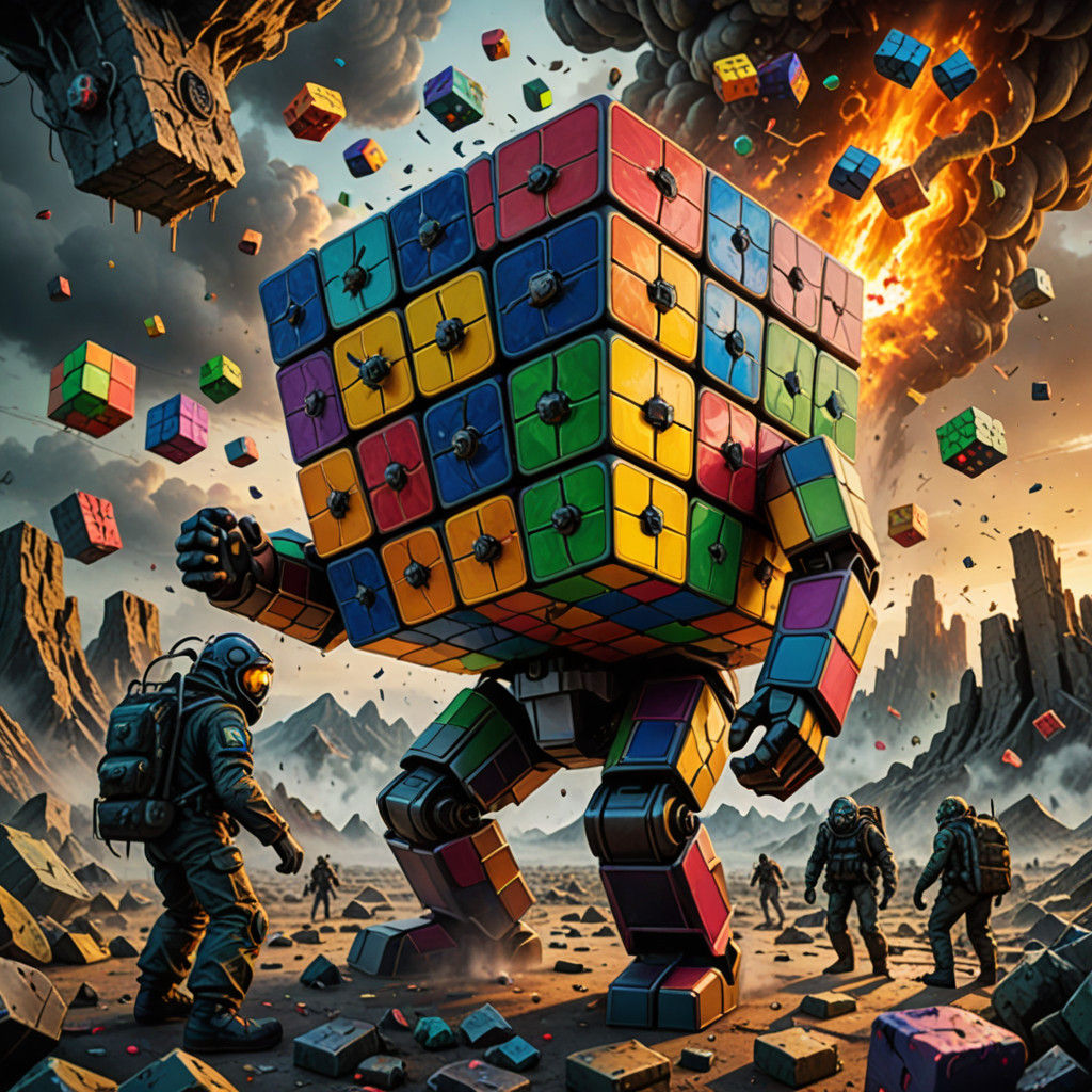 Apocalyptic Rubik's Cube of Suffering