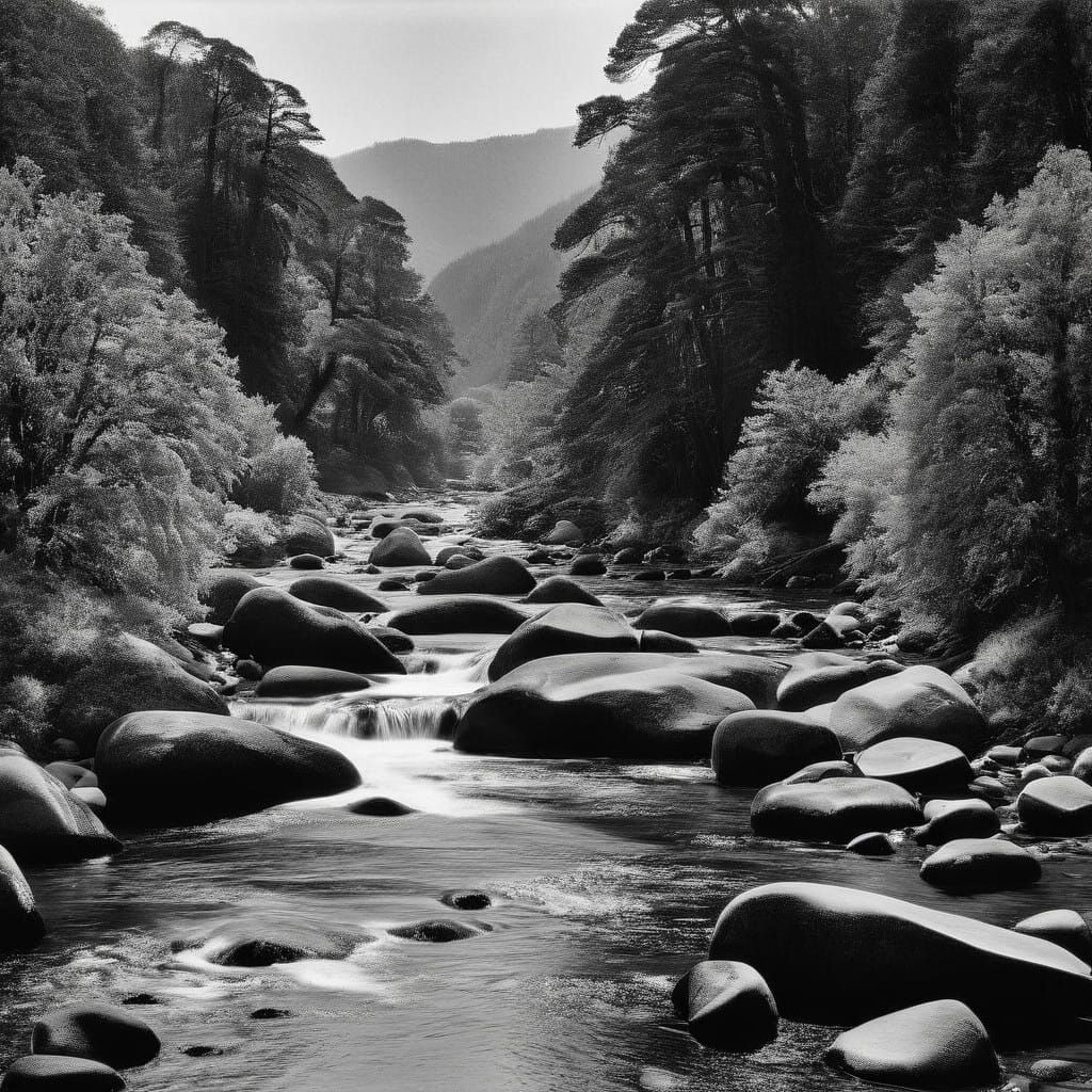 Surrealist Landscape Painting in Expressive Brushstrokes