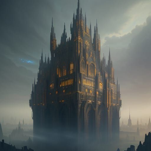 Mystical Library Concept Art in Fantasy Style