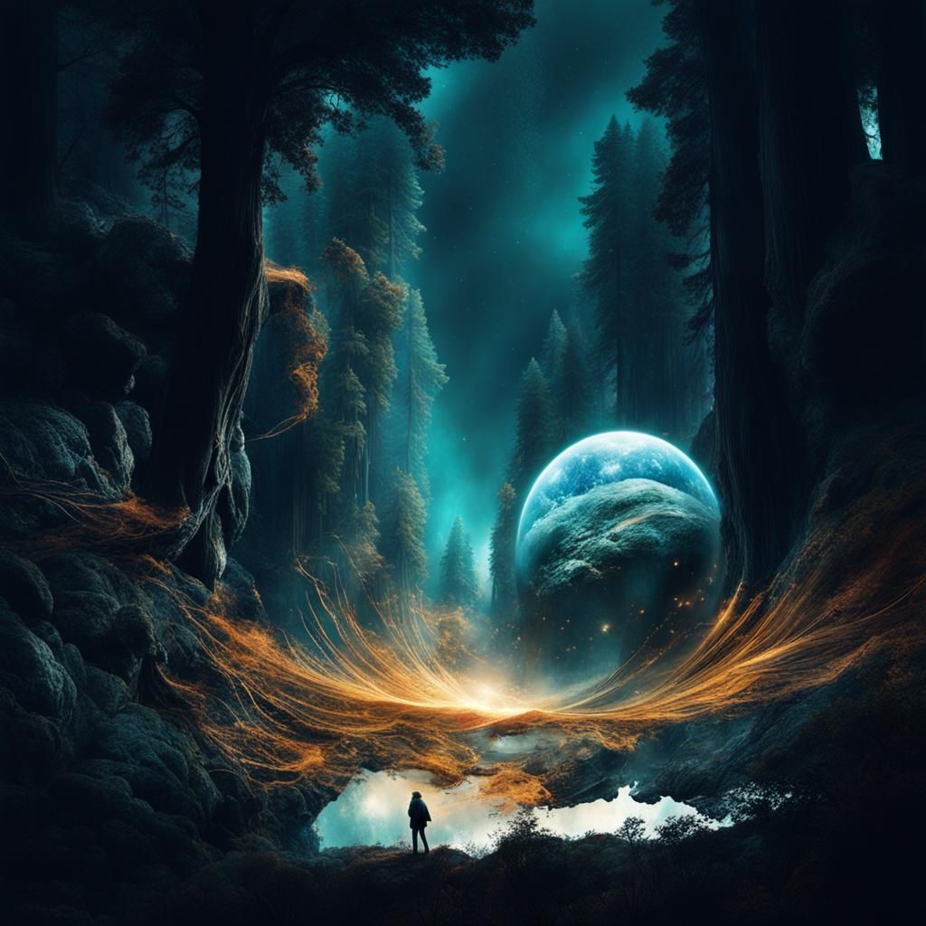 Eldritch Double Exposure Art of Dark Universe