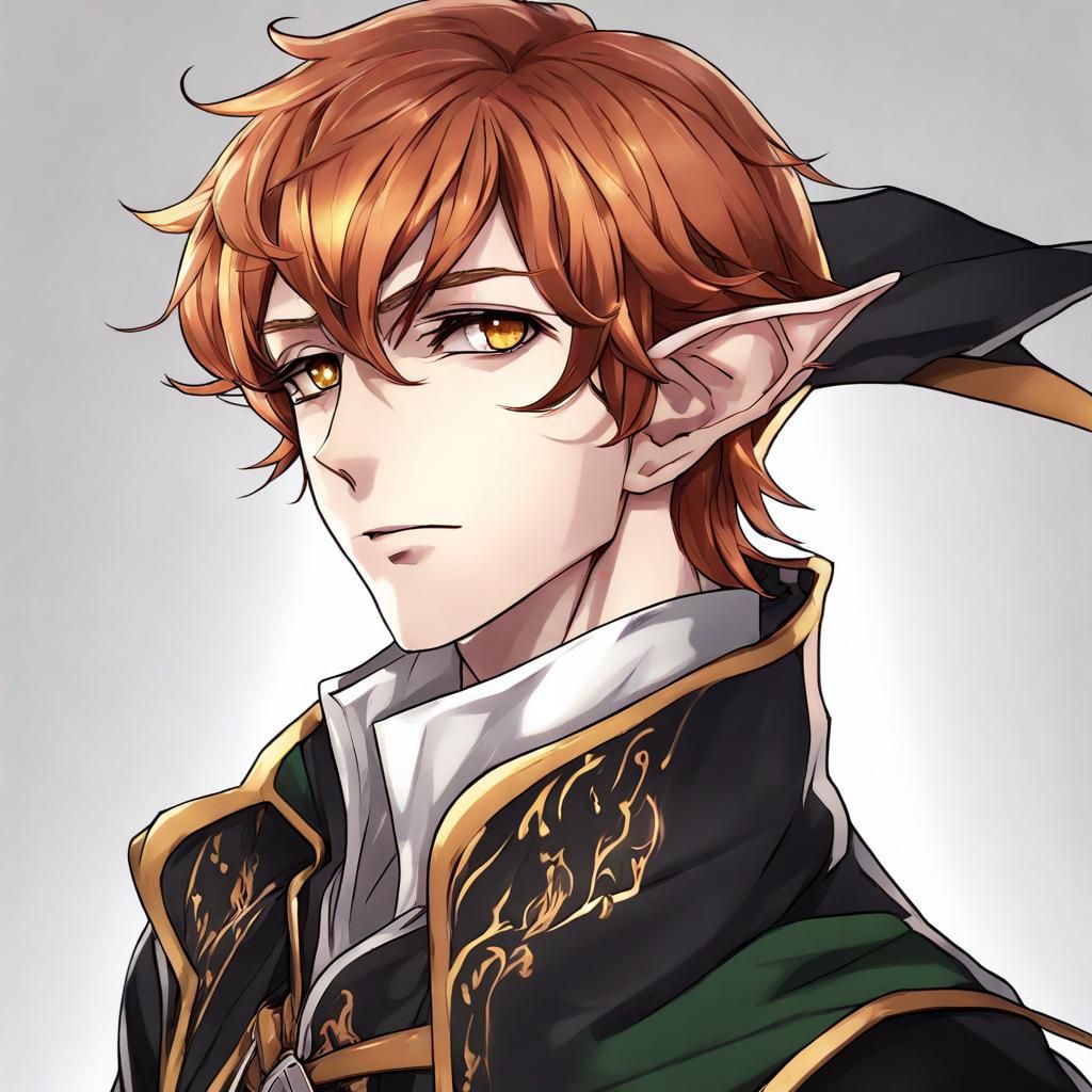 Anime Style Elf Rogue Character Design