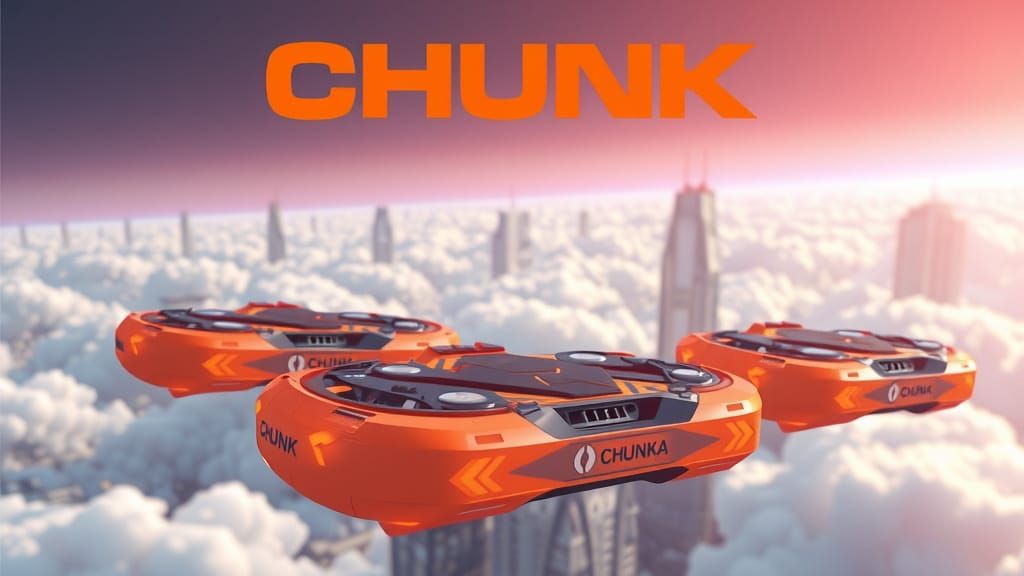 Vibrant Future Flying Hoverboards in Cyberpunk Style