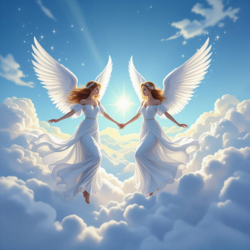 Angels Dancing on Magical Clouds