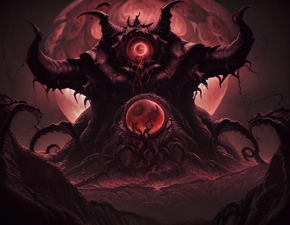 Eldritch Giant Shub-Niggurath in Prismatic Horror