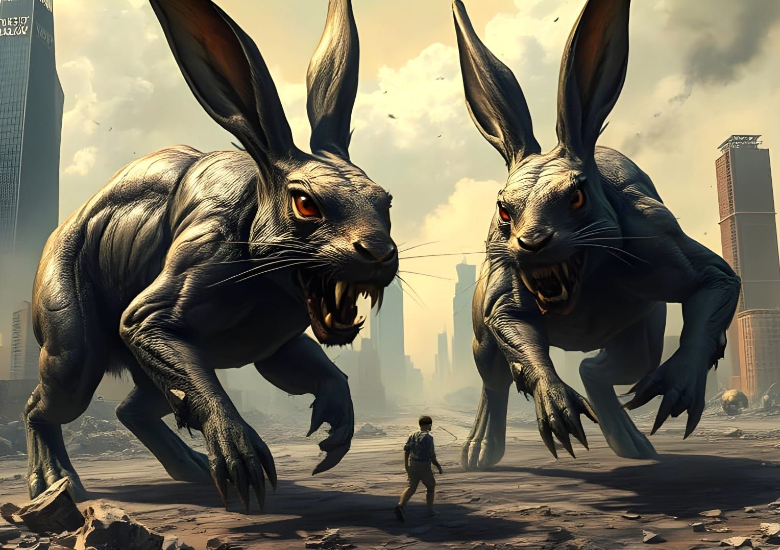 Carnivorous Rabbits Overrun Australian Cityscape