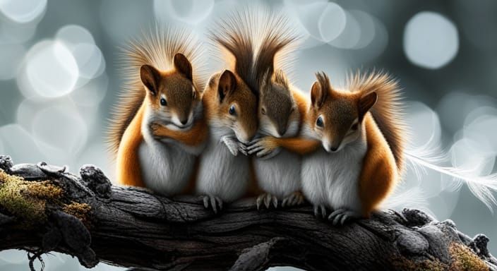 Hugging Squirrels